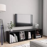 vidaXL-Boekenkast/tv-meubel-143x30x36-cm-zwart