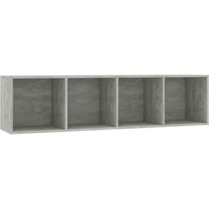 VidaXL Boekenkast/TV-meubel 143x30x36 cm Betongrijs