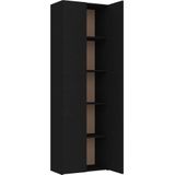 vidaXL Büroschrank Schwarz 60x32x190 cm Holzwerkstoff