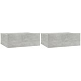 vidaXL-Nachtkastjes-zwevend-2-st-40x30x15-cm-spaanplaat-betongrijs