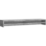vidaXL Monitorständer Betongrau 100x24x13 cm Holzwerkstoff