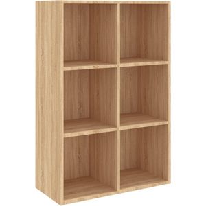 VidaXL Boekenkast/Dressoir 66x30x97,8cm Bewerkt Hout Sonoma Eikenkleur