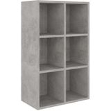vidaXL-Boekenkast/dressoir-66x30x98-cm-bewerkt-hout-betongrijs
