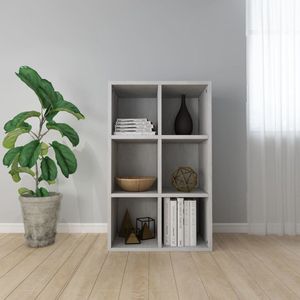 vidaXL-Boekenkast/dressoir-66x30x98-cm-bewerkt-hout-betongrijs