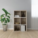 vidaXL Boekenkast/dressoir 66x30x98 cm bewerkt hout wit sonoma eiken