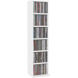 VidaXL Cd-kast 21x20x88 cm Bewerkt Hout Wit