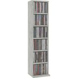 VidaXL Cd-kast 21x20x88 cm Bewerkt Hout Betongrijs