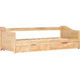 vidaXL Bedbankframe uittrekbaar grenenhout 90x200 cm