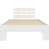 VidaXL Bedframe Massief Grenenhout Wit 90x200 cm