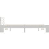 vidaXL-Bedframe-massief-grenenhout-wit-140x200-cm