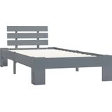 vidaXL-Bedframe-massief-grenenhout-grijs-90x200-cm