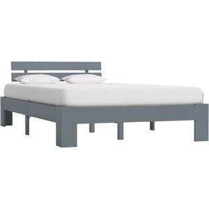 vidaXL-Bedframe-massief-grenenhout-grijs-120x200-cm