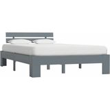 vidaXL-Bedframe-massief-grenenhout-grijs-140x200-cm