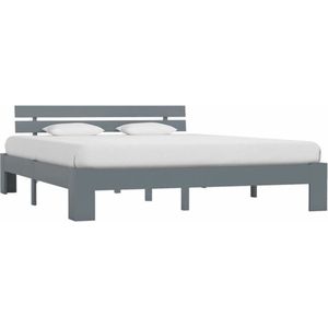 VidaXL Bedframe Massief Grenenhout Grijs 180x200 cm