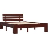 vidaXL-Bedframe-massief-grenenhout-donkerbruin-120x200-cm