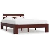 vidaXL-Bedframe-massief-grenenhout-donkerbruin-120x200-cm