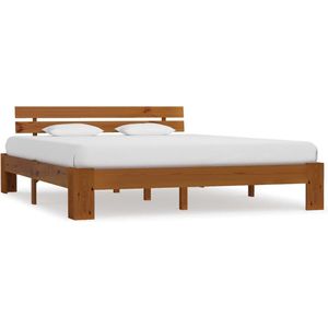 VidaXL-Bedframe-massief-grenenhout-honingbruin-160x200-cm