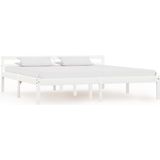 vidaXL-Bedframe-massief-grenenhout-wit-180x200-cm