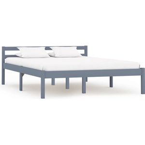 VidaXL Bedframe Massief Grenenhout Grijs 120x200 cm