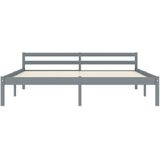 VidaXL Bedframe Massief Grenenhout Grijs 180x200 cm