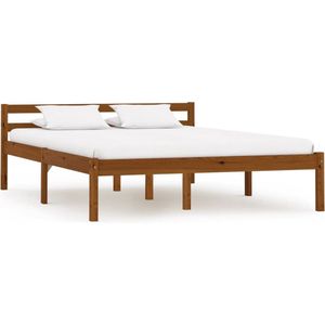 VidaXL Bedframe Massief Grenenhout Honingbruin 120x200 cm