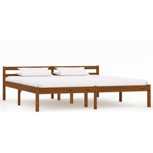 vidaXL - Bedframe - Honingbruin - Massief Grenenhout