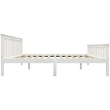 vidaXL-Bedframe-massief-grenenhout-wit-160x200-cm