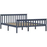 vidaXL-Bedframe-massief-grenenhout-grijs-160x200-cm