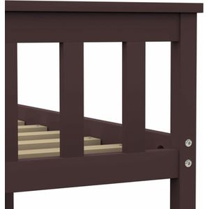 vidaXL-Bedframe-massief-grenenhout-donkerbruin-180x200-cm