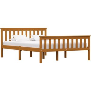 vidaXL-Bedframe-massief-grenenhout-honingbruin-140x200-cm