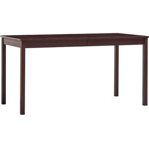 vidaXL Esstisch Dunkelbraun 140 x 70 x 73 cm Kiefernholz