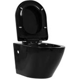 VidaXL-Hangend-toilet-randloos-keramiek-zwart