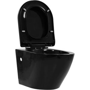VidaXL-Hangend-toilet-randloos-keramiek-zwart