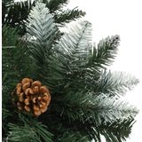 Künstlicher Weihnachtsbaum Kiefernzapfen Weißem Glitzer 210 cm Vidaxl