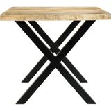 VidaXL Eettafel 180x90x76 cm Massief Mangohout