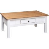 vidaXL Salontafel Panama Range 100x60x45 cm massief grenenhout wit