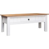 vidaXL Salontafel Panama Range 100x60x45 cm massief grenenhout wit