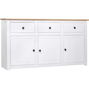 Vidaxl - Sideboard Weiß 135x40x80 cm Kiefernholz Panama