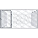 vidaXL-Hondenkennel-voor-buiten-2x2x1-m-gegalvaniseerd-staal