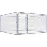 vidaXL-Hondenkennel-voor-buiten-2x2x1-m-gegalvaniseerd-staal