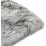 Stoelkussens - Gemêleerd Donkergrijs - Echt Schapenvacht - 2 Stuks