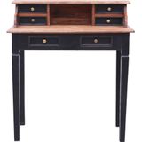 vidaXL - Schrijftafel - Hout - Mahonie - 90x50x101 cm
