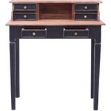 vidaXL - Schrijftafel - Hout - Mahonie - 90x50x101 cm