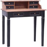 vidaXL - Schrijftafel - Hout - Mahonie - 90x50x101 cm