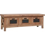 vidaXL Tv-meubel met 3 lades 120x30x40 cm massief mahoniehout