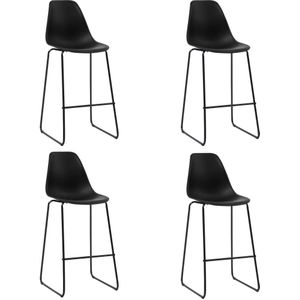 Barhocker 4 Stk. Schwarz Kunststoff Vidaxl