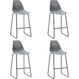 vidaXL-281504--Bar-Stools-4-pcs-Grey-Plastic