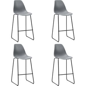 vidaXL-281504--Bar-Stools-4-pcs-Grey-Plastic