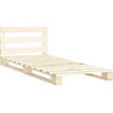 VidaXL Bedframe Pallet Massief Grenenhout 90x200 cm