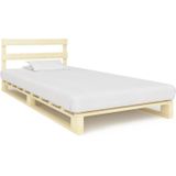 VidaXL Bedframe Pallet Massief Grenenhout 90x200 cm